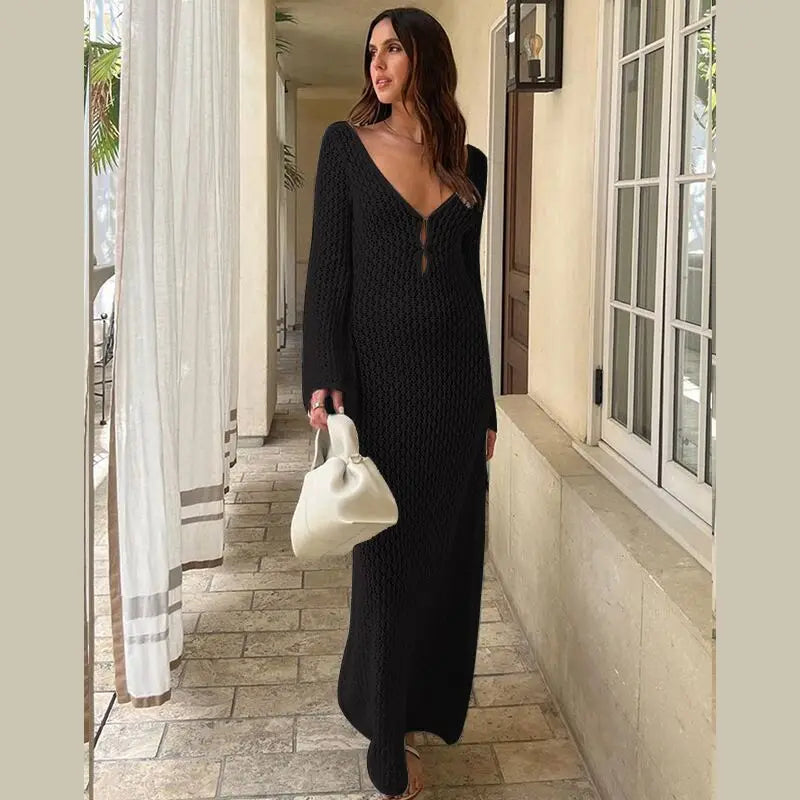 Robe Longue en Crochet | Légère & Élégante | Parfaite pour l’Été