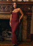 Robe Longue Froncée Sans Bretelles | Élégante | Ajustée & Sophistiquée