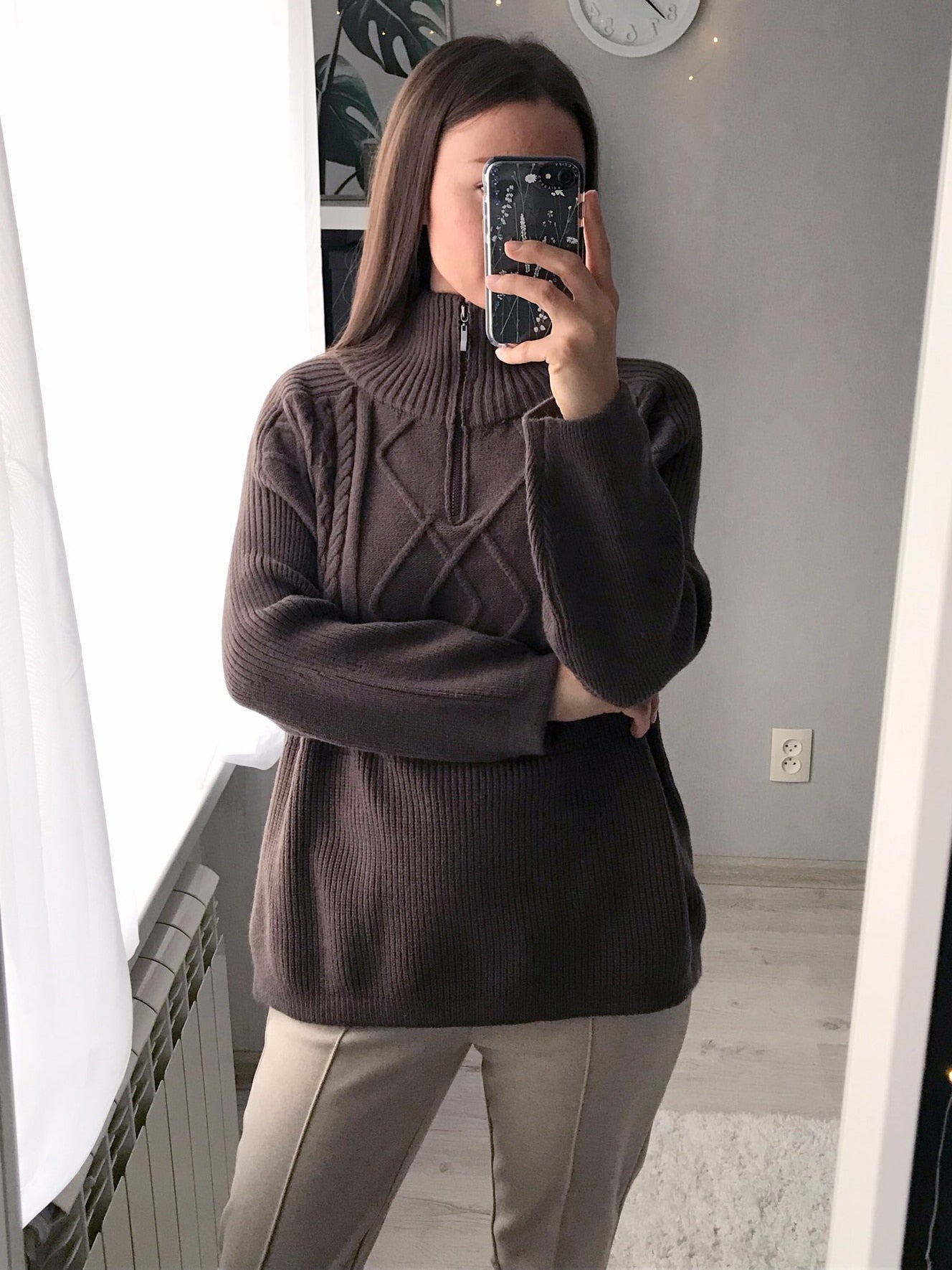 Pull en Maille Zippé | Chaleur Texturée | Confort Quotidien avec Détails Subtils