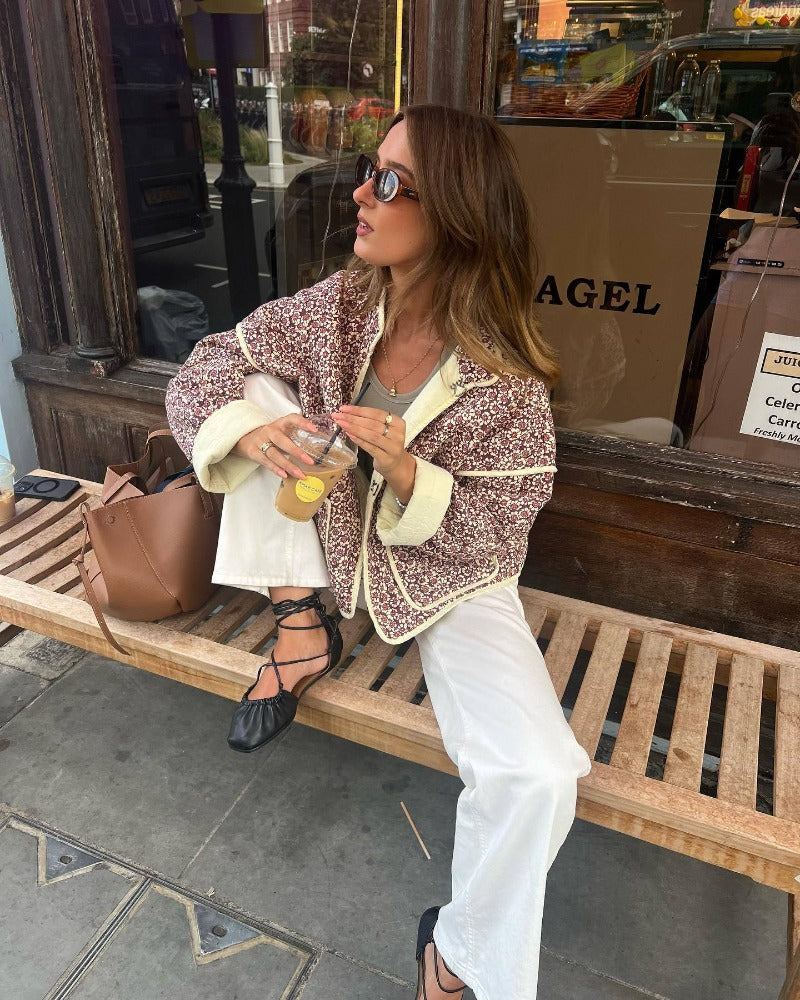 Veste Matelassée Fleurie | Douce & Stylée | Inspiration Vintage
