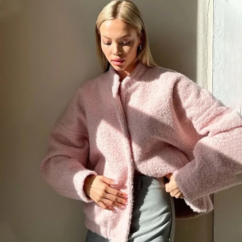 Veste Bomber Teddy | Douce & Chaleureuse | Indispensable de l’Hiver
