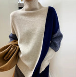 Pull Col Roulé Color Block | Douillet | Chic & Moderne