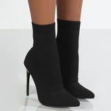 Bottines Chaussettes à Talons | Élancées | Stretch et Élégantes