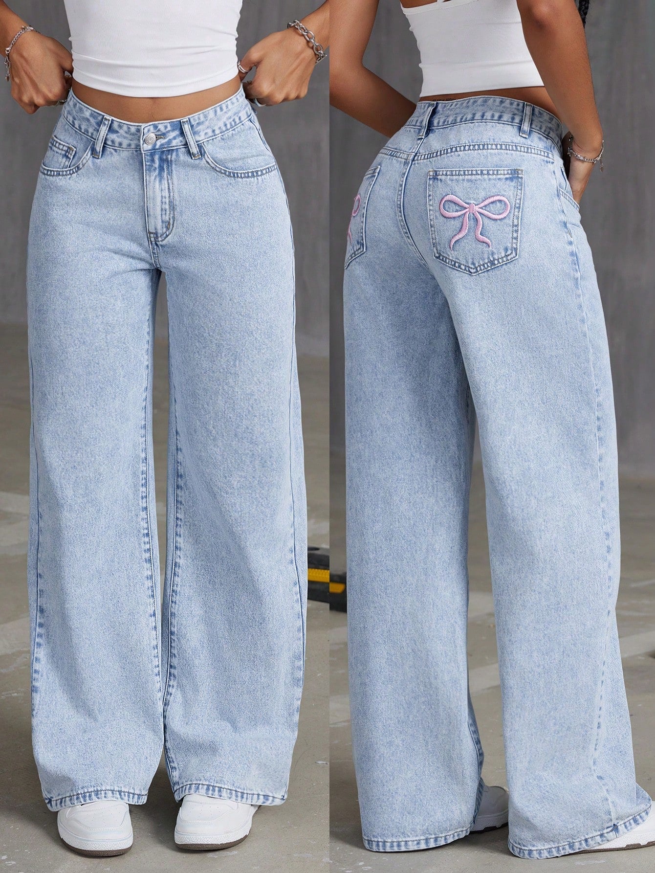 Jean Taille Haute Jambe Large | Tendance | Confortable & Flatteur
