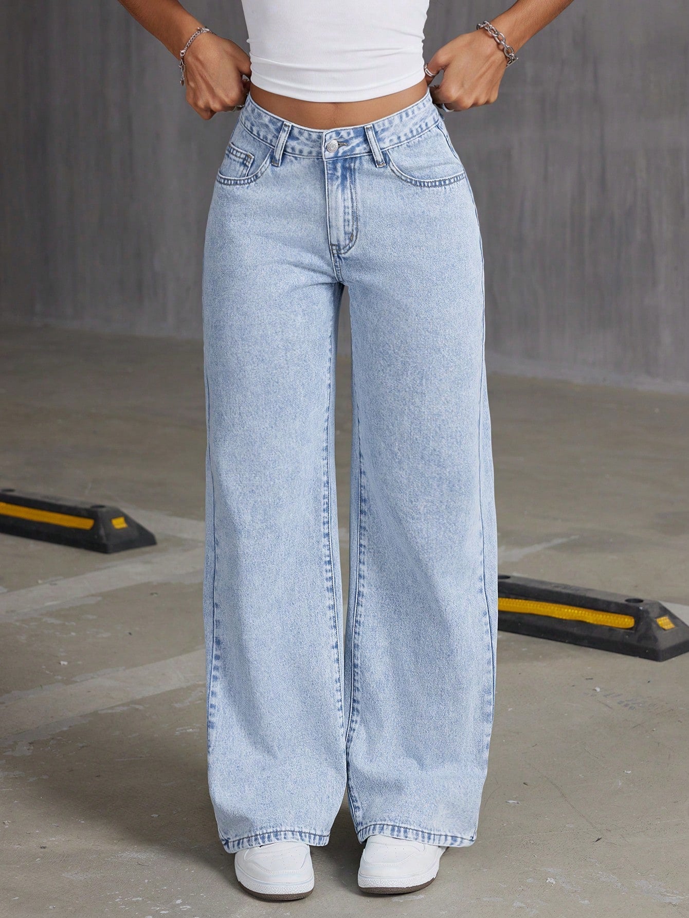Jean Taille Haute Jambe Large | Tendance | Confortable & Flatteur
