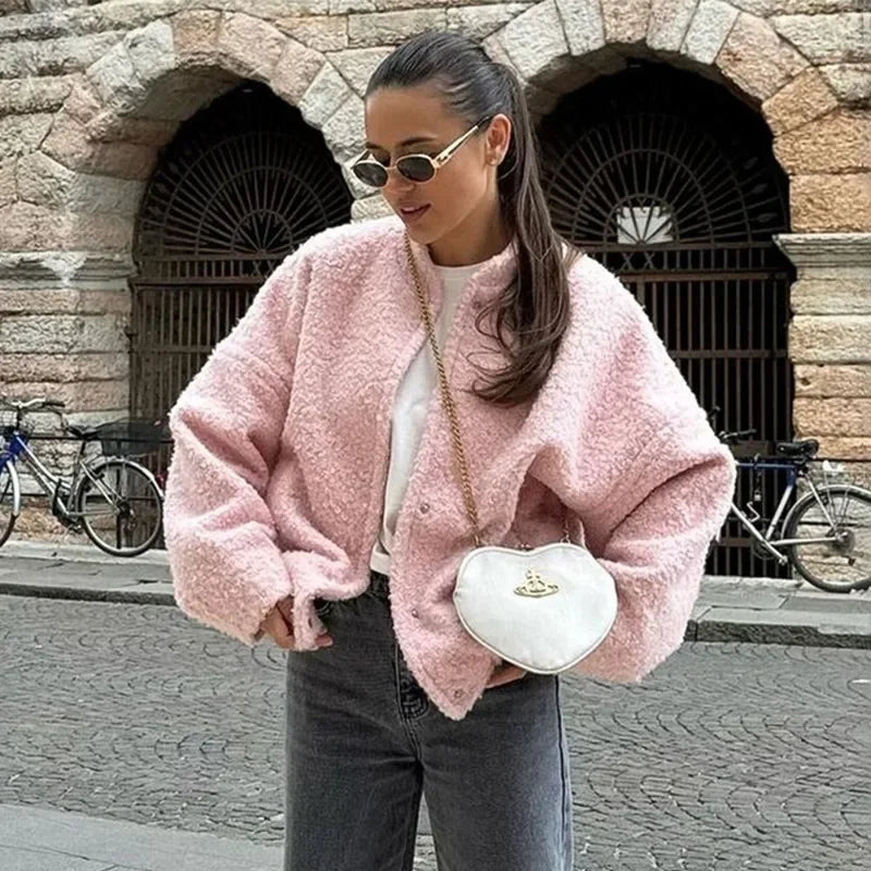 Veste Bomber Teddy | Douce & Chaleureuse | Indispensable de l’Hiver
