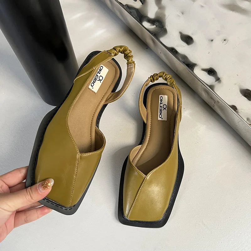 Ballerines Slingback à Bout Carré | Design Moderne | Confort Souple au Quotidien