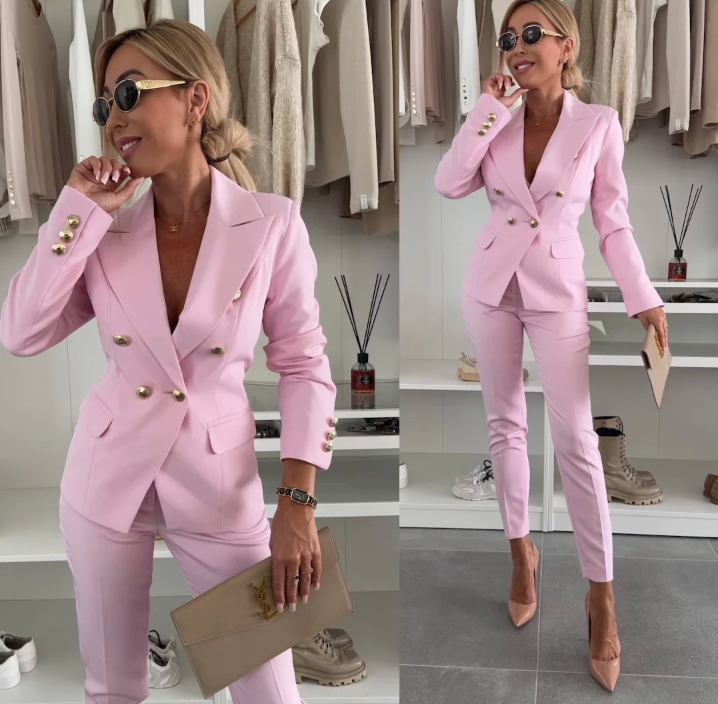 Ensemble Tailleur Croisé | Look Puissant | Élégant & Sophistiqué