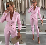 Ensemble Tailleur Croisé | Look Puissant | Élégant & Sophistiqué