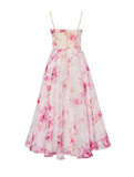 Robe Midi Fleurie en Organza | Romance Aérienne | Élégance Inoubliable