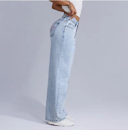 Jean Taille Haute Jambe Large | Tendance | Confortable & Flatteur