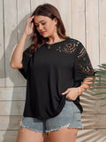 T-shirt à Découpes Florales | Doux et Respirant | Coupe Décontractée Grande Taille