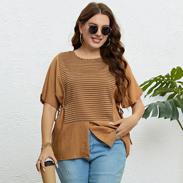 T-shirt Décontracté à Rayures | Coupe Ample | Confortable et Stylé