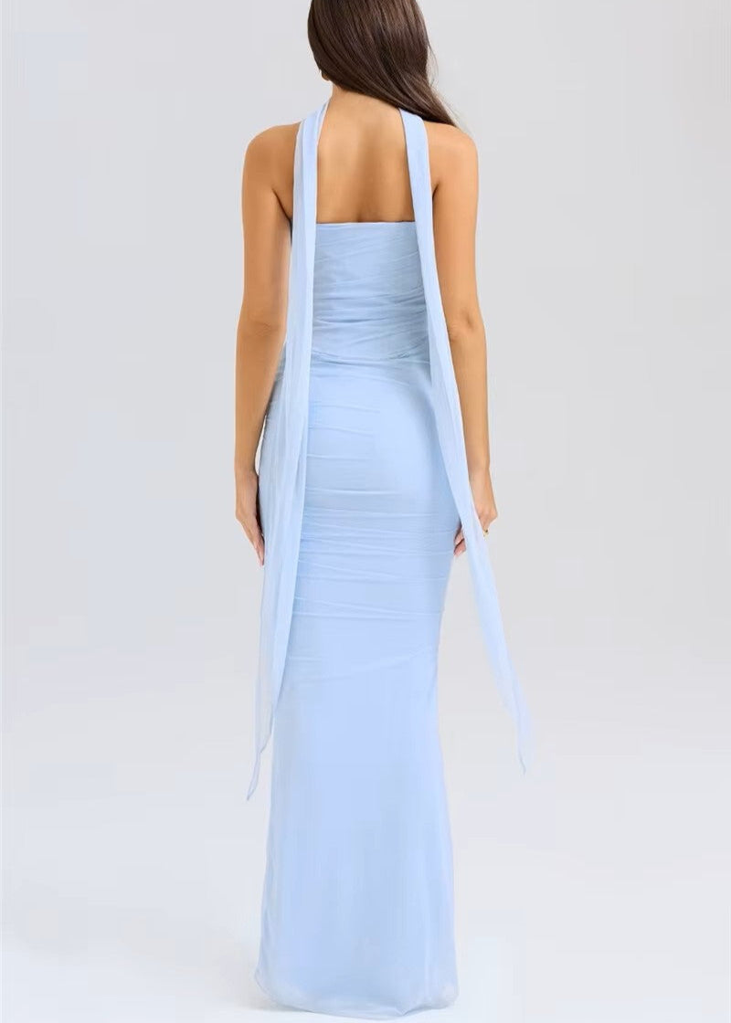 Robe Longue Froncée Sans Bretelles | Élégante | Ajustée & Sophistiquée
