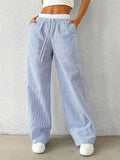 Pantalon Large Rayé | Léger & Stylé | Confort Sans Effort