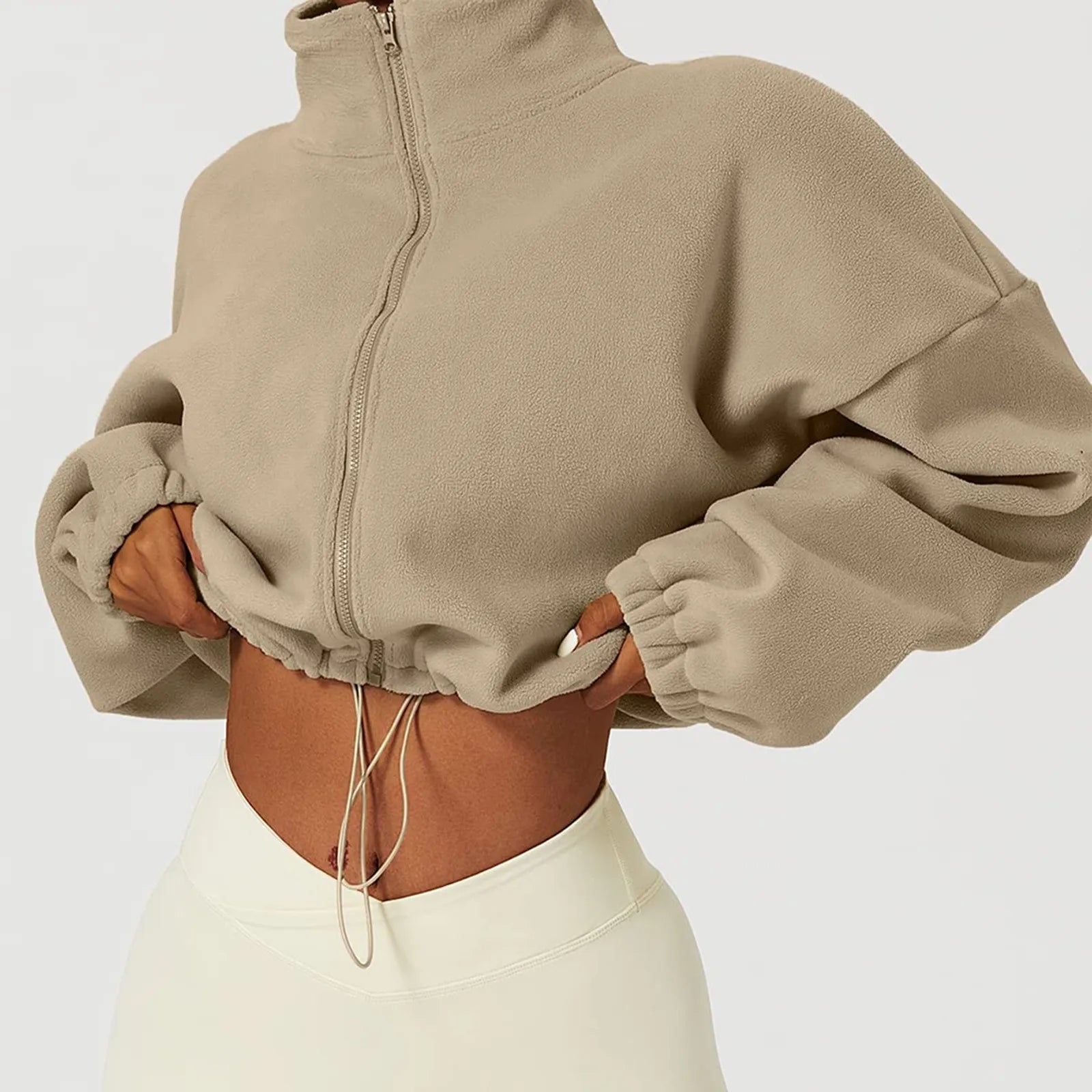 Veste Courte en Polaire Zippée | Confort & Style | Tendance Sporty Chic