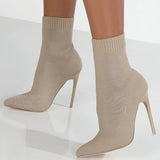 Bottines Chaussettes à Talons | Élancées | Stretch et Élégantes
