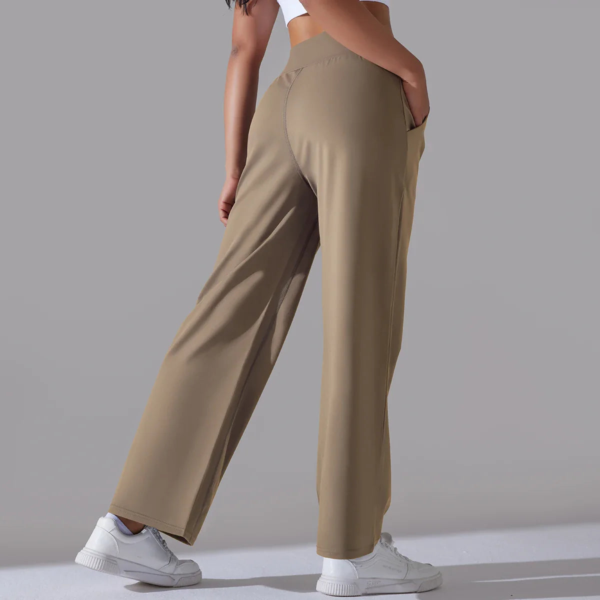 Pantalon Taille Haute à Jambes Larges | Polyvalent | Confortable et Moderne