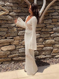 Robe Longue en Crochet | Élégance Bohème | Glamour Sans Effort