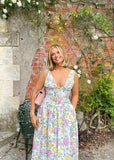 Robe Midi Fleurie | Corsage Structuré & Jupe Évasée | Élégance Fraîche