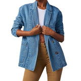 Veste Blazer en Jean | Coupe Décontractée | Basique du Quotidien