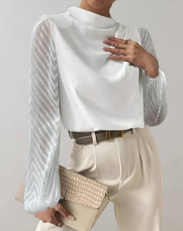 Blouse Élégante Manches Chiffon | Sophistiquée | Féminine et Intemporelle