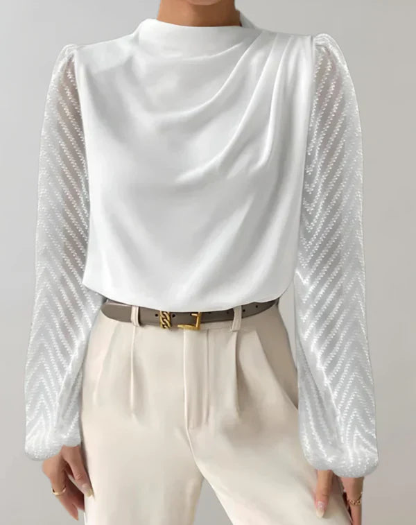 Blouse Élégante Manches Chiffon | Sophistiquée | Féminine et Intemporelle