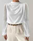 Blouse Élégante Manches Chiffon | Sophistiquée | Féminine et Intemporelle