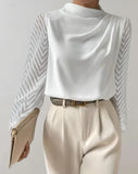 Blouse Élégante Manches Chiffon | Sophistiquée | Féminine et Intemporelle