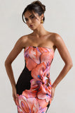 Robe Longue Satinée Fleurie | Élégante | Chic et Fluide