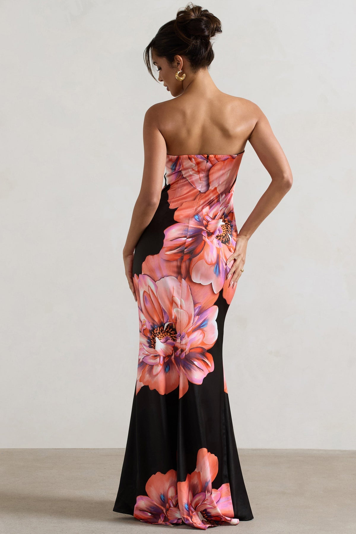 Robe Longue Satinée Fleurie | Élégante | Chic et Fluide