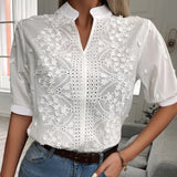 Blouse en Coton Brodé | Élégante & Légère | Parfaite pour un Style Estival Chic