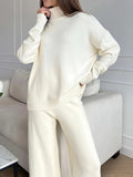 Ensemble Lounge en Maille | Blanc | Confort Élégant & Style Minimal