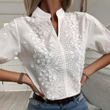 Blouse en Coton Brodé | Élégante & Légère | Parfaite pour un Style Estival Chic