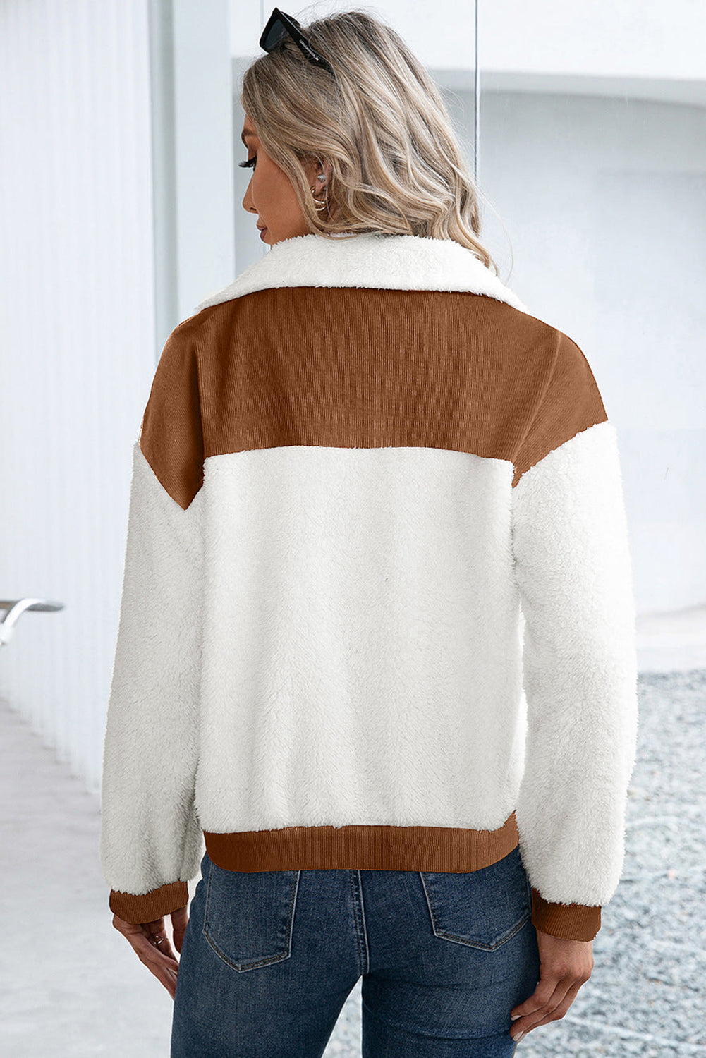 Veste en Sherpa et Velours | Contrastée | Chaude et Tendance