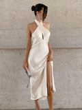 Robe Longue Élégante Dos Nu | Chic | Fluide & Sophistiquée