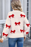 Pull Tricoté Motif Nœud | Doux & Féminin | Charme Décontracté