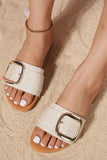 Sandales à Boucle Texturée | Minimalistes & Élégantes | Confort Estival Assuré