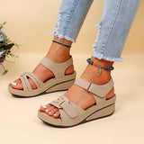 Sandales Compensées Velcro | Légères & Confortables | Style Quotidien