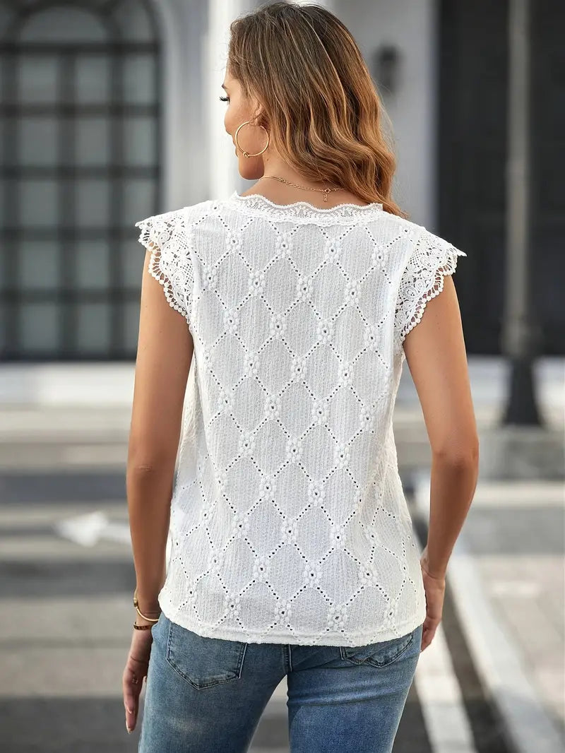 Top avec Dentelle | Élégant | Léger & Féminin