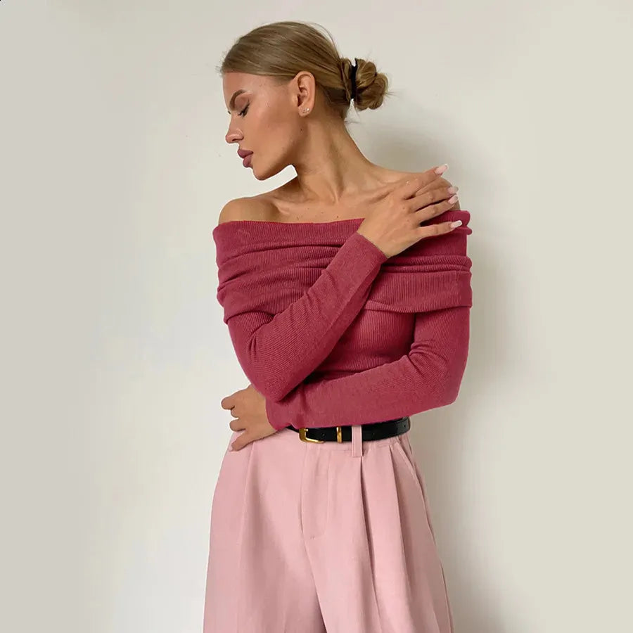 Top en Maille Épaules Dénudées | Élégant | Féminin & Chic