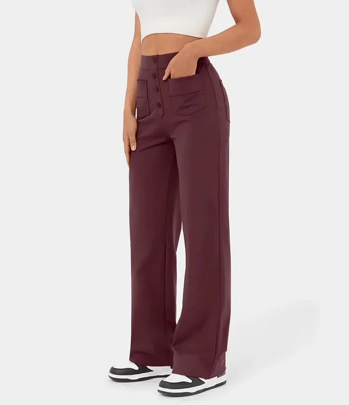 Pantalon Taille Haute | Stretch & Élégant | Casual Chic Moderne
