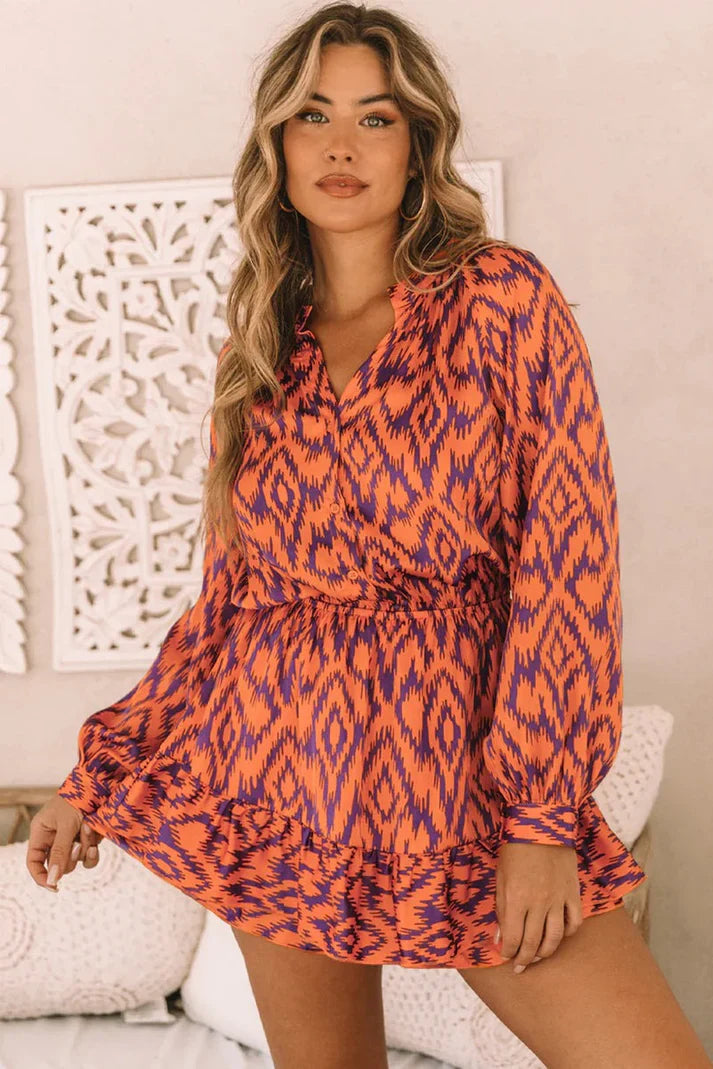 Robe Chemise Imprimée Bohème | Vibrante & Chic | Look Audacieux et Tendance