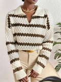 Pull en Maille Rayée | Style Vintage | Chaud et Chic