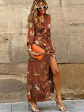 Robe Satinée Imprimée Animaux | Chic & Originale | Parfaite pour l'Été et les Soirées