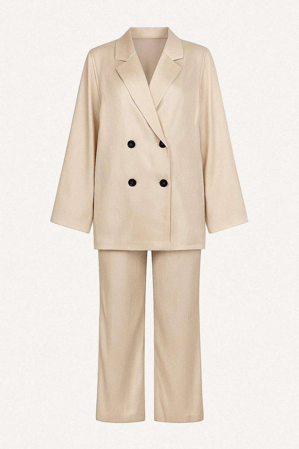 Ensemble Blazer en Satin | Double Boutonnage | Chic et Élégant