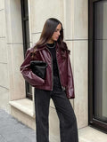 Veste Zippée en Similicuir | Chic Urbain & Audacieux | Idéale pour les Tenues d’Automne et Journées Citadines