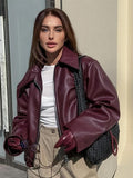 Veste Zippée en Similicuir | Chic Urbain & Audacieux | Idéale pour les Tenues d’Automne et Journées Citadines