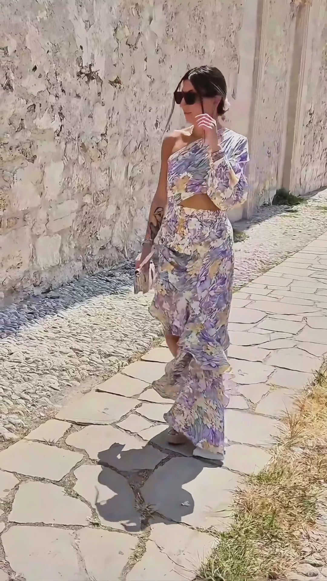 Robe Longue Asymétrique Fleurie | Élégante & Chic | Mode Estivale