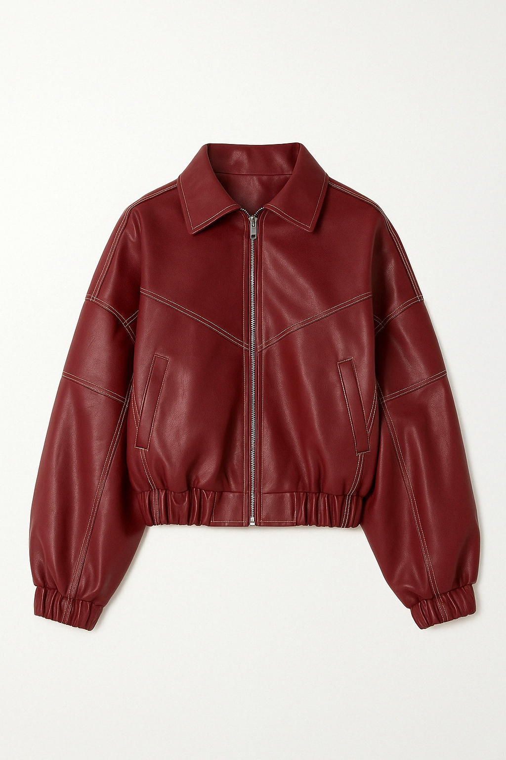 Bomber Oversize en Similicuir | Veste Statement | Rétro & Audacieuse